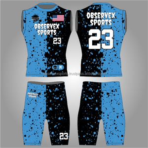 7v7 Uniform Best <b>Compression</b> Fit Fully Sublimation Breathable Moisture Wicking Flag Football Uniform 7on7 Jersey - Product Image 1