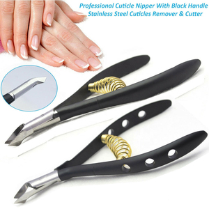 Cortacutículas Profesional de Acero Inoxidable con Mango Negro y Resorte Dorado, Herramienta para Remover Piel Muerta, con Logotipo Personalizado, Venta al Por Mayor - Product Image 5