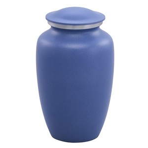 Urnes funéraires en aluminium pour adultes, couleur bleue, finition métallique, pour cendres humaines, urnes commémoratives pour crémation. - Product Image 1