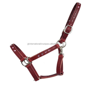 Design personnalisé Rhinestones Bling décoratif rembourré cuir cheval licou avec matériel en laiton réglable - Product Image 4