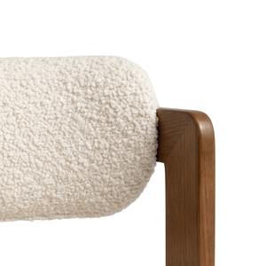 Chaise de jardin en bois rembourrée, siège de patio rembourré, chaise longue d'extérieur avec dossier - Product Image 3