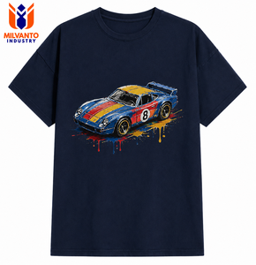Camiseta Premium Personalizada con Gráficos para Hombre 2026 |   200 GSM 100% Algodón |   Camiseta con estampado de coches de carreras vintage para hombre - Product Image 1