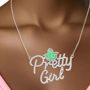 Collar con colgante de perlas para mujer, color rosa, joyería de moda, cadena con dijes de cristal, accesorio elegante, regalo para fiesta - Product Image 3