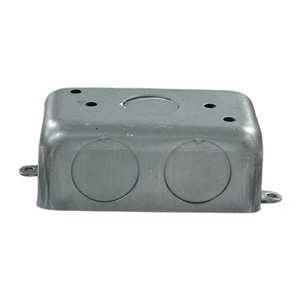 ตัวเคาะ1.0มม. หนา3/4นิ้วกล่องไฟฟ้าแก๊งค์เดี่ยวทำจากโลหะชุบสังกะสีทรงสี่เหลี่ยมพร้อมหูภายนอก - Product Image 4