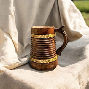 Tasse en céramique en bois de manguier naturel faite à la main, écologique, pour la bière, la maison, l'hôtel, les restaurants, les fêtes, et le café - Product Image 5