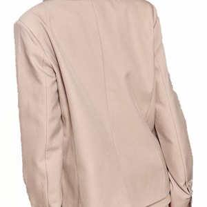 Blazer croisé à revers pointus pour femme, avec épaulettes, veste de costume de bureau, tenue professionnelle formelle, personnalisable OEM ODM 2026, vente en gros OL - Product Image 4