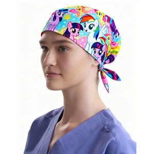Gorro Quirúrgico con Diseño de Latido de Corazón para Hombres y Mujeres, con Botones y Banda Absorbente de Sudor, Ideal para Salones de Belleza, Chefs y Trabajo - Product Image 2