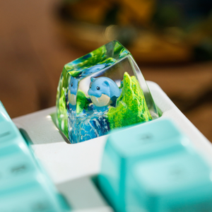 Teclas Artesanales Bosque Místico, Teclas Artesanales Personalizadas, Teclas Anime Lindas, Teclas Verdes, Juego de Teclas, Teclas de Madera - Product Image 2