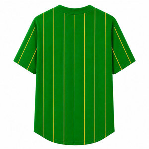 เสื้อเบสบอลลายทางสีเขียวสำหรับผู้หญิงของชมรมชีเอต้าฟี แขนสั้น ติดกระดุม ลำลอง แฟชั่นเสื้อผู้หญิง - Product Image 6