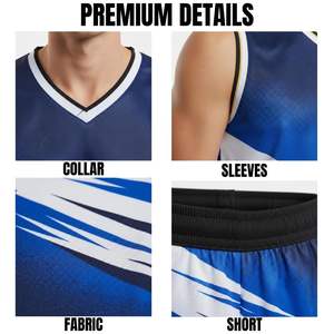 Ensemble short et maillot de basket confortable, dernier design stylé, tailles plus, impression par transfert thermique personnalisée, uniforme de basket pour équipes. - Product Image 5