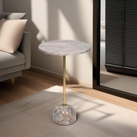 Table d'appoint moderne de luxe avec plateau en métal, faite à la main, pour salon, hôtel, bureau, tables plaquées or