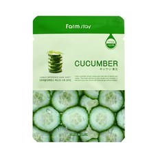 Maschera Viso Idratante Biologica al Cetriolo Farmstay, 10 Fogli, 1 Confezione, Sconto, Effetto Visibile, Ingredienti - Product Image 1