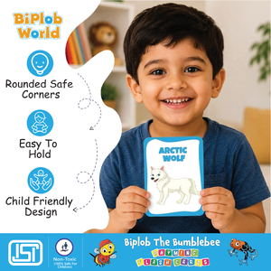 Cartes flash double face Biplob's 28, taille personnalisée, animaux arctiques avec images et rimes imprimées, matériau papier éducatif - Product Image 4