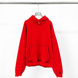 Sweat-shirt à capuche surdimensionné pour homme, couleur unie, en molleton de coton, pull décontracté avec poche, style streetwear d'automne - Product Image 4