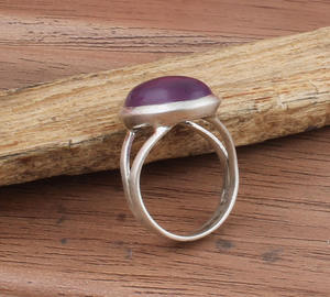 Real Turquoise Sterling Silver Bezel Setting <b>Ring</b> Healing <b>Crystal</b> Boho Adjustable Wedding Party Jewelry Spiritual Gift - Product Image 4