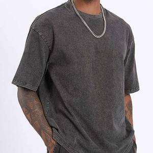 Conjunto de Camiseta y Pantalones Cortos Deportivos Casuales para Gimnasio, Estilo Acid Wash, Tallas Grandes, Color Sólido, para Hombre - Product Image 5