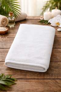 Serviette de bain en microfibre blanche, séchage rapide, absorbante, tissée, douce, pour hôtel et usage domestique - Product Image 2