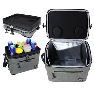 Portable OEM Best-Selling Cooler Bag Outdoor Use Textile Zipper EVA 20L Insulated Closure Gray Cooler Bags - Product Image 3