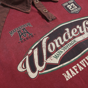 เสื้อโปโลวินเทจผู้ชายทรงโอเวอร์ไซส์ สตรีทแวร์ ผ้าฝ้าย เสื้อยืดลำลอง แขนสั้น แฟชั่นฤดูร้อน สไตล์อินเทรนด์ - Product Image 3