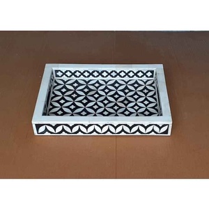 Bandeja de Servir con Incrustaciones de Hueso, Diseño Artesanal, Bandeja Decorativa para Hogar, Hotel, Restaurante y Cafetería - Product Image 5