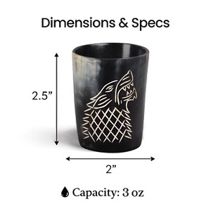 Modern Handmade Eco-Friendly Natural Polished Buffalo Horn <b>Beer</b> Mug Natural Shape by Uttar Pradesh for New Year & Graduation - Product Image 5