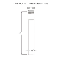 Tube d'extension à joint coulissant en laiton PTB0010 1-1/2" * 12" de longueur