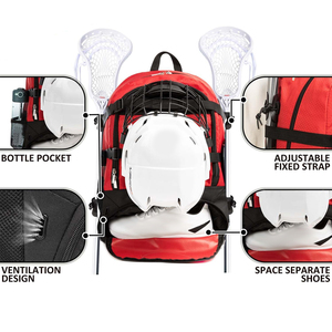 Wholesale Lacrosse Gear <b>Backpack</b> Designed For Professional Players With Extra Large Storage Capacity Made Lacrosse Bags - Product Image 4