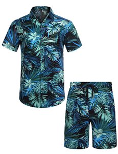 Men Breezy <b>Set</b> Floral Print Short Sleeve Shirt Beach Shorts Matching Holiday Summer Casual Colorful Top top mens twin <b>set</b> - Product Image 1