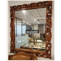 Miroir mural décoratif abstrait doré moderne de luxe, miroir irrégulier, décoration d'intérieur design, options de formes multiples