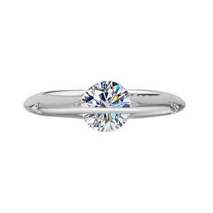 แหวนเงินแท้ 925 ทรงกลม ประดับเพชรเม็ดเดี่ยว ดีไซน์โค้งรูปอินฟินิตี้ ประดับคริสตัลคู่ ทรงโมเดิร์น แบบโอเพ่นเซ็ต - Product Image 3