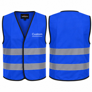 Chaleco de Seguridad Reflectante de Alta Calidad, Chaleco de Seguridad Reflectante de Alta Visibilidad Azul Unisex con Impresión Personalizada - Product Image 1