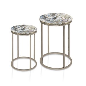 High-End Designer Metal <b>Nesting</b> <b>Tables</b> Set with Matte Powder Coated Finish for Luxury Interior Decor - Product Image 4