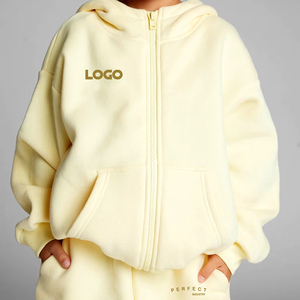 PERFECT INDUSTRY 2026 Ensemble de vêtements pour filles couleur crème, ensemble sweat à capuche et pantalon de survêtement, survêtements unisexes pour enfants, ensembles de jogging, pulls - Product Image 4