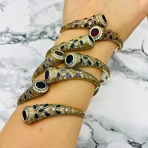 Ottoman Turkish Handmade Silver <b>Ruby</b> <b>Bracelet</b> Vintage Women's Jewelry Bohemian Fashion Jewelry Handmade Bulk Product - Product Image 3