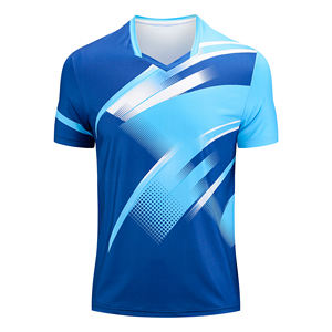 Maillot de badminton à séchage rapide, respirant et anti-transpiration, à manches courtes, adapté aux hommes, aux femmes et aux jeunes - Product Image 2