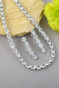 Conjunto de Collar de Aguamarina en Plata de Ley 92.5 KLSS-40158 - Product Image 4