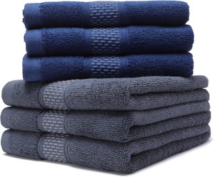 Ensemble de serviettes de bain et de toilette en coton uni, rectangulaires, tissées, séchage rapide, écologiques, douces pour la peau, pour usage domestique - Product Image 1