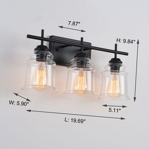 Paralume in Vetro Fatto a Mano Stile Ghiacciaio per Illuminazione Interna, Attacco E26, 3 Luci, Senza Lampadina - Product Image 3