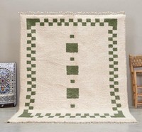 Tapis marocain noué à la main 100% laine Beni |   Tapis berbère géométrique authentique Beni Ourain en gros