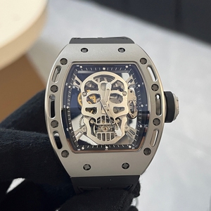 Reloj Mecánico de Lujo con Diamantes, Caja de Titanio Negra, Tourbillon Manual, Esfera con Indicadores, Caja Cuadrada, Estilo Diver, para Hombre - Product Image 5