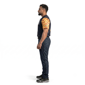 Maillot de baseball court sublimé personnalisé pour adulte - 100 % polyester mesh - Boutons rétro - Évacuation de l'humidité - Streetwear pour homme - Product Image 3