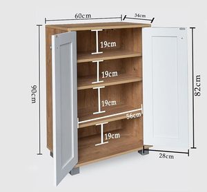 Zapatero de Madera Sintética, Zapatero de Madera de 4 Niveles para Entrada, Mueble Zapatero con Puertas y Estantes Ajustables - Product Image 4