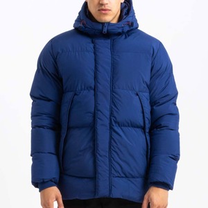 Veste d'hiver pour homme, style North Puffer, à capuche, en toile vintage tricotée, grande taille, avec fermeture éclair, épaisse, chaude, type doudoune - Product Image 3