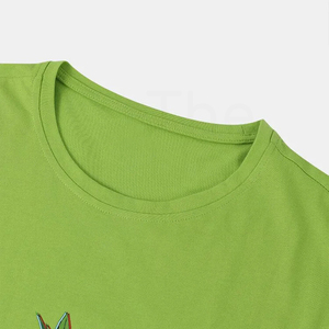 Camiseta Verde de Manga Corta para Hombre con Estampado de Piña de Dibujos Animados, Cuello Redondo, Estilo Casual, Corte Regular, Tejido de Punto Jersey de Algodón - Product Image 3