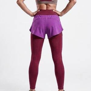 Best Enhancing Performance <b>Legging</b> With <b>Shorts</b> Wholesale Price Professional Wear Custom Elastic Waist Yoga <b>Legging</b> For Women's - Product Image 2