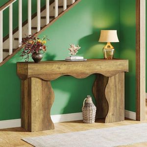 Consolle in Stile Rustico da 140 cm con Bordi Ondulati per Ingresso o Uso come Consolle - Product Image 2