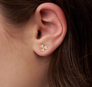 Boucles d'oreilles solitaires personnalisées en or 14 carats, or vintage, diamant cultivé en laboratoire certifié IGI, pour fête, mariage, bijoux fins de haute qualité - Product Image 5