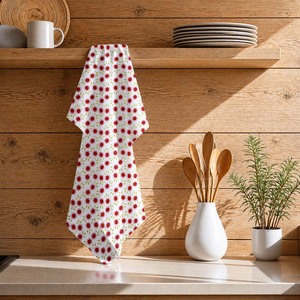 Red and White Beautiful Printed Design Christmas <b>kitchen</b> <b>towel</b> Super Absorbent Soft Premium Quality <b>Kitchen</b> <b>Towel</b>. - Product Image 1