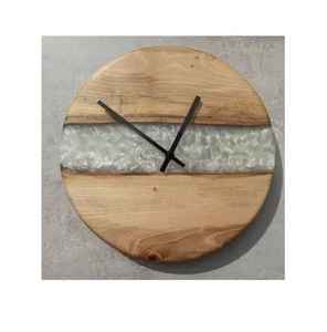 Nouvelle conception, style simple, horloge murale, décoration murale pour la maison, horloge murale ronde en bois pour le salon - Product Image 1