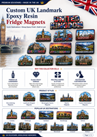 Imán de nevera personalizado del Reino Unido, Londres, Australia, de madera epoxi 3D, Big Ben, Torre, Puente, recuerdo, imán de nevera, regalo turístico, decoración